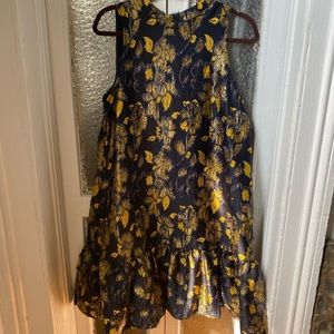 Navy High-Neck Anthropologie Party Dress NWT!